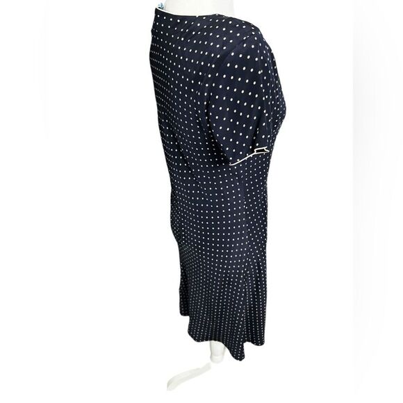 90s Vision Apparel Silk Dot
Dress 6 medium blue and cream midi - Picture 4 of 12